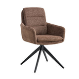 Stoel 'Lisold' Draaibaar tot 0 Stof Fabb Raven 45 Bruin