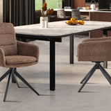 Stoel 'Lisold' Draaibaar tot 0 Stof Fabb Raven 45 Bruin