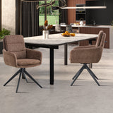 Stoel 'Lisold' Draaibaar tot 0 Stof Fabb Raven 45 Bruin