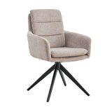 Stoel 'Lisold' Draaibaar tot 0 Stof Fabb Raven 30 Zand