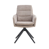 Stoel 'Lisold' Draaibaar tot 0 Stof Fabb Raven 30 Zand