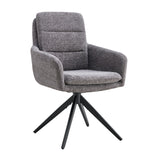 Stoel 'Lisold' Draaibaar tot 0 Stof Fabb Raven 13 Donkergrijs