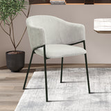 Stoel 'Hugo' Corduroy Lichtgrijs