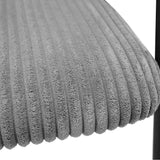 Stoel 'Hugo' Corduroy Donkergrijs