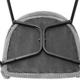 Stoel 'Hugo' Corduroy Donkergrijs