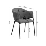 Stoel 'Hugo' Corduroy Donkergrijs