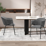 Stoel 'Hugo' Corduroy Donkergrijs