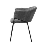 Stoel 'Hugo' Corduroy Donkergrijs