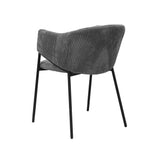 Stoel 'Hugo' Corduroy Donkergrijs