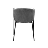 Stoel 'Hugo' Corduroy Donkergrijs