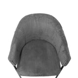 Stoel 'Hugo' Corduroy Donkergrijs