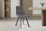 Stoel 'Amelie' Corduroy Grijs