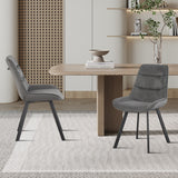 Stoel 'Amelie' Corduroy Grijs