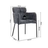 Stoel 'Naomi' Stof Grijs