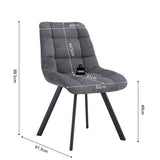 Stoel 'Lizzy' Stof Ote Share 456 Donkergrijs