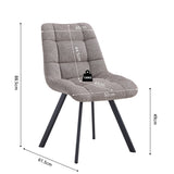 Stoel 'Lizzy' Stof Ote Share160 Lichtgrijs