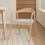 Stoel 'Claire' Essenhout Stof Ote Milan 103 Beige