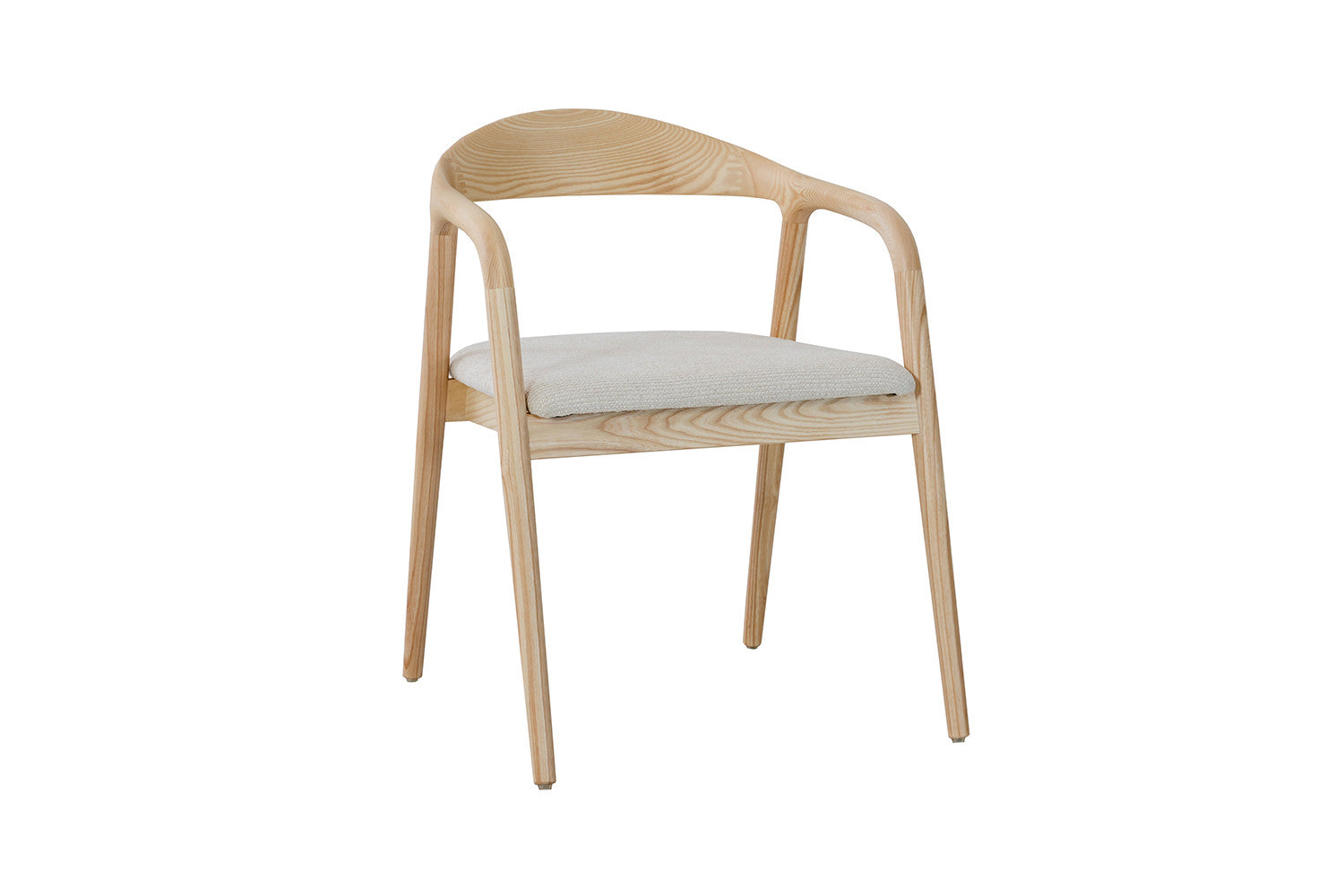 Stoel 'Claire' Essenhout Stof Ote Milan 103 Beige