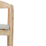 Stoel 'Claire' Essenhout Stof Ote Milan 103 Beige