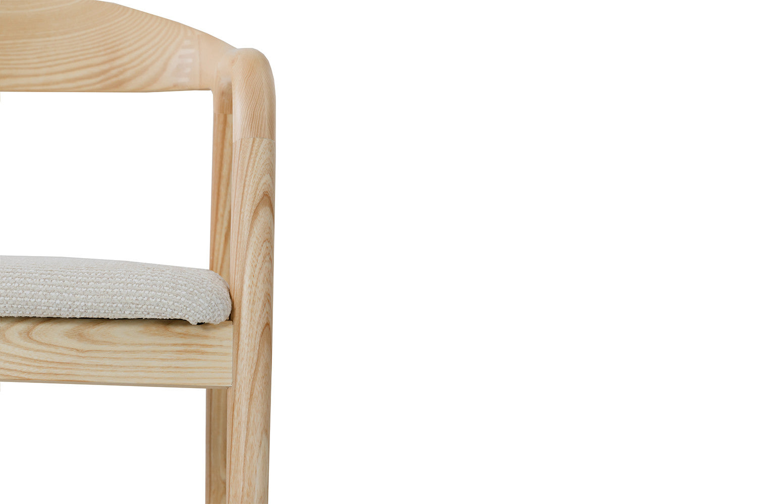 Stoel 'Claire' Essenhout Stof Ote Milan 103 Beige