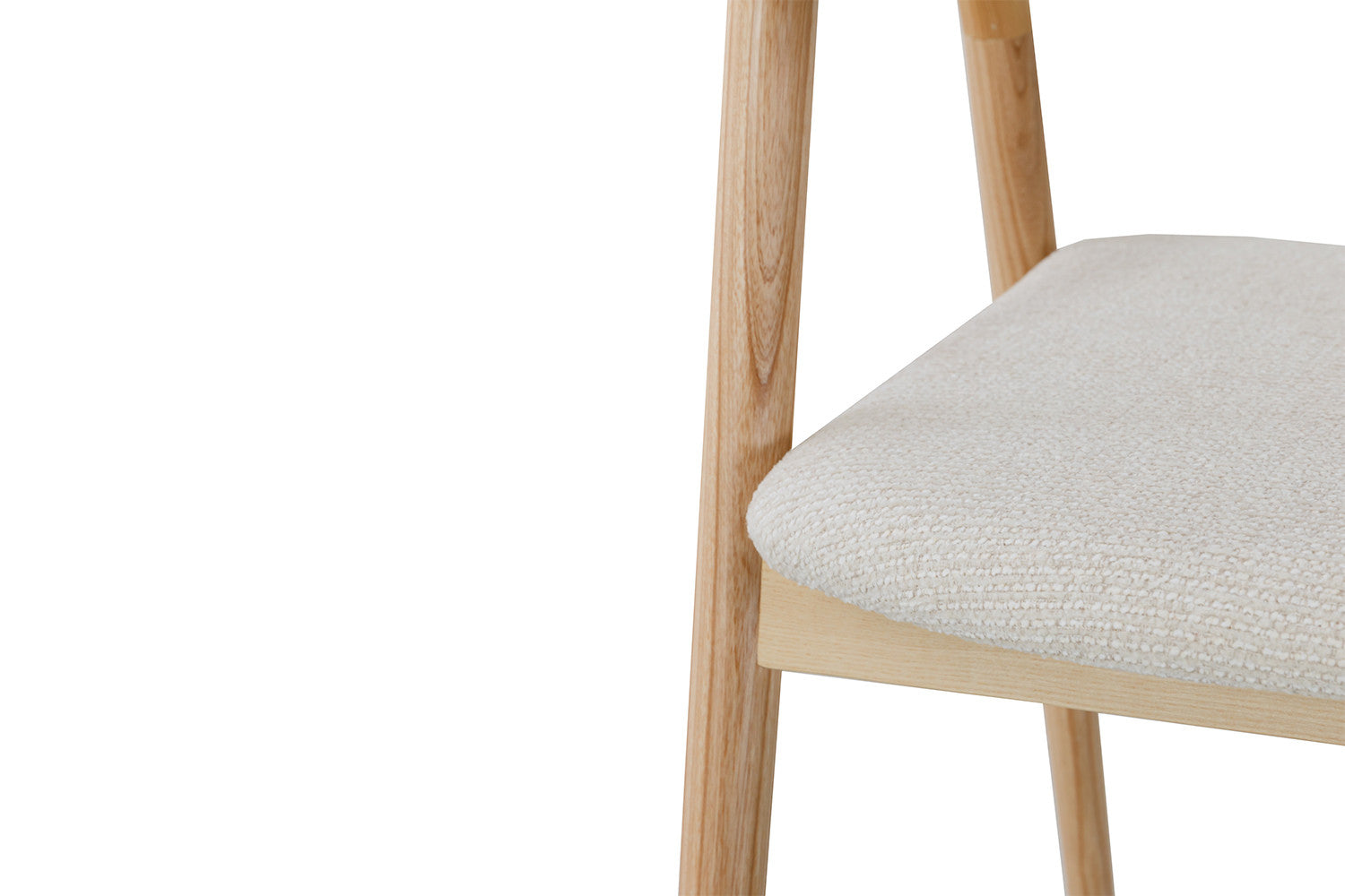 Stoel 'Claire' Essenhout Stof Ote Milan 103 Beige