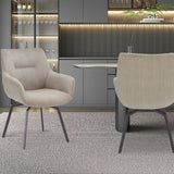 Stoel 'Modest' Draaibaar Ribfluweel Beige