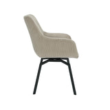 Stoel 'Modest' Draaibaar Ribfluweel Beige