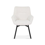 Stoel 'Modest' Draaibaar Stof Fabb Raven 22 Ecru