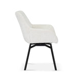 Stoel 'Modest' Draaibaar Stof Fabb Raven 22 Ecru