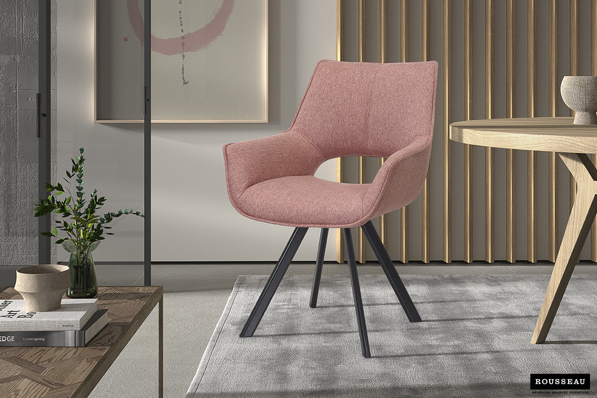 SALE - Stoel 'Tim' Stof Roze
