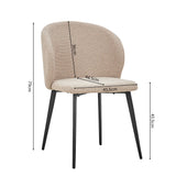 Stoel 'Toledo' Bouclé Zand