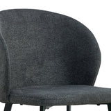 Stoel 'Toledo' Stof Donkergrijs