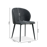 Stoel 'Toledo' Stof Donkergrijs