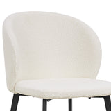 Stoel 'Toledo' Bouclé Wit