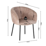 Stoel 'Sevilla' Corduroy Fabb Hyper 38 Zand