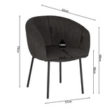 Stoel 'Sevilla' Corduroy Fabb Hyper 16 Grijs