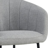 Stoel 'Sevilla' Stof Lichtgrijs