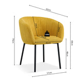 Stoel 'Sevilla' Stof Geel