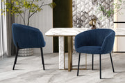 SALE - Stoel 'Sevilla' Stof Blauw