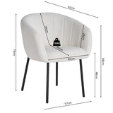 Stoel 'Sevilla' Bouclé Wit