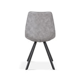 Stoel 'Emma' PU Donkergrijs