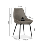 Stoel 'Mirano' Micro fiber PU Grijs