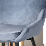 Stoel 'Mirano' Fluweel Blauw