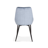 Stoel 'Mirano' Fluweel Blauw