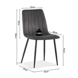 Stoel 'Willis' Fluweel Grijs