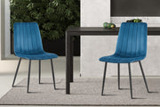 PROMO - Stoel 'Willis' Fluweel Blauw