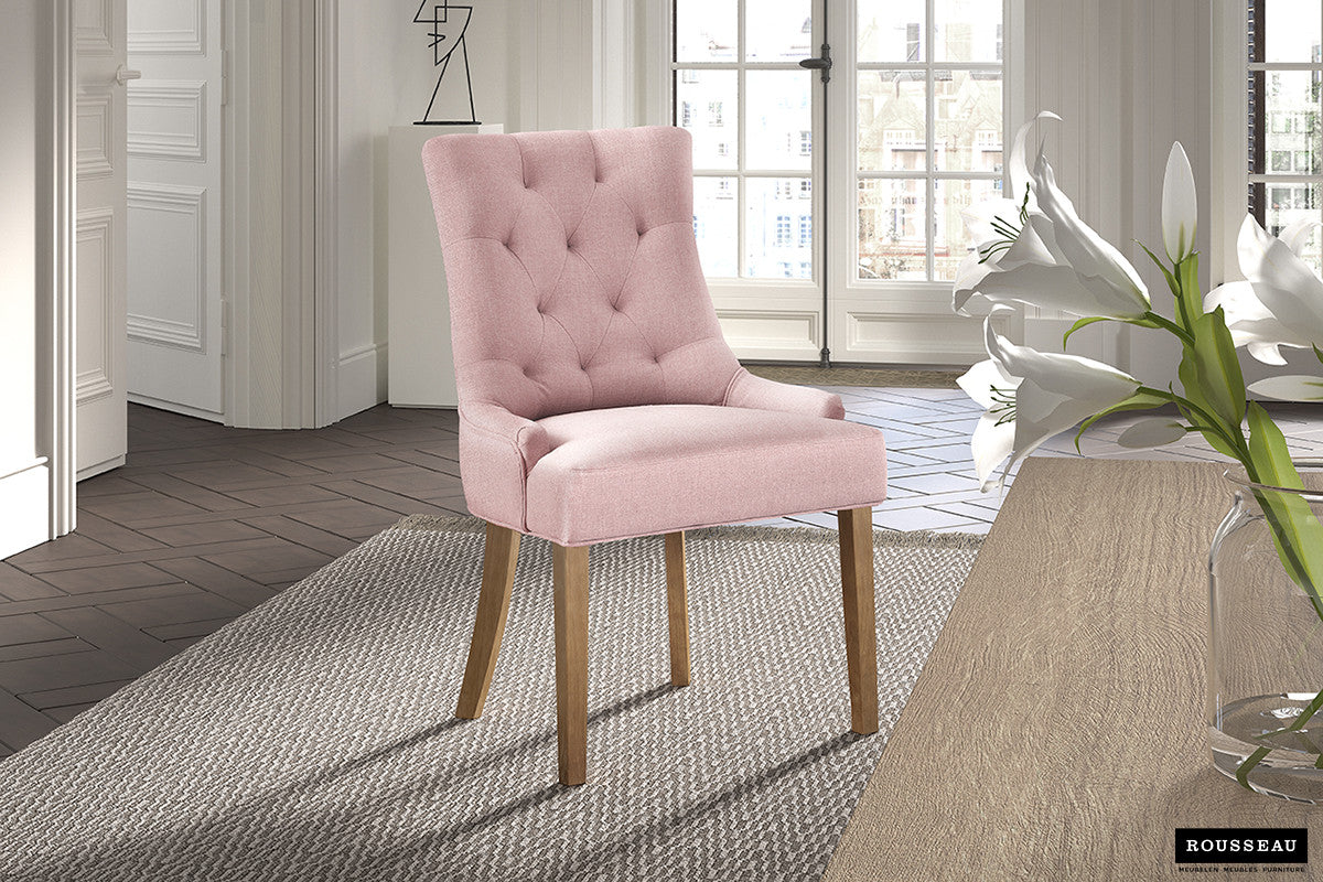 SALE - Stoel 'Fancy' Stof Roze