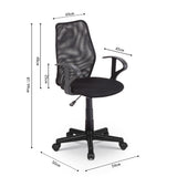 Bureaustoel 'Job' Mesh Zwart