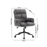 Bureaustoel 'Aimé' Stof Fabb Raven 13 Donkergrijs