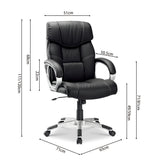 Bureaustoel 'Dali' PU Zwart